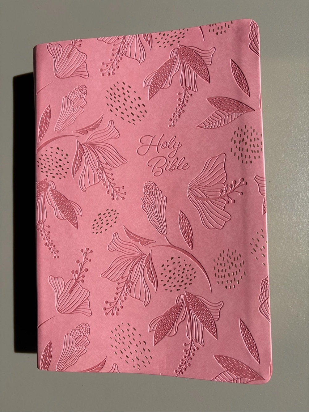 Zondervan Holy Bible - Embossed Pink Floral Cover